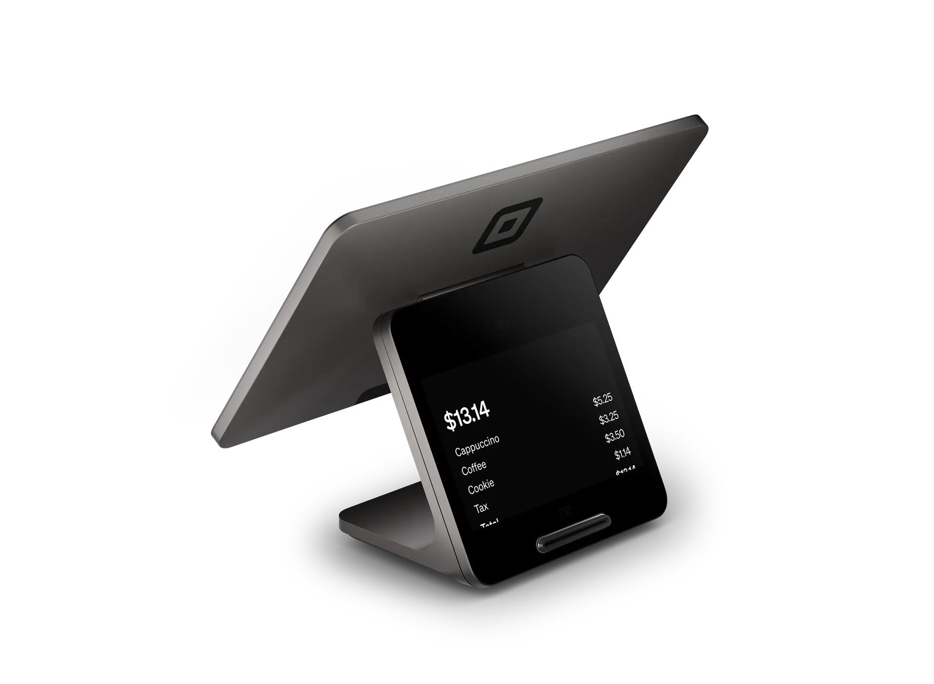 Square Register countertop point-of-sale system with customer-facing display